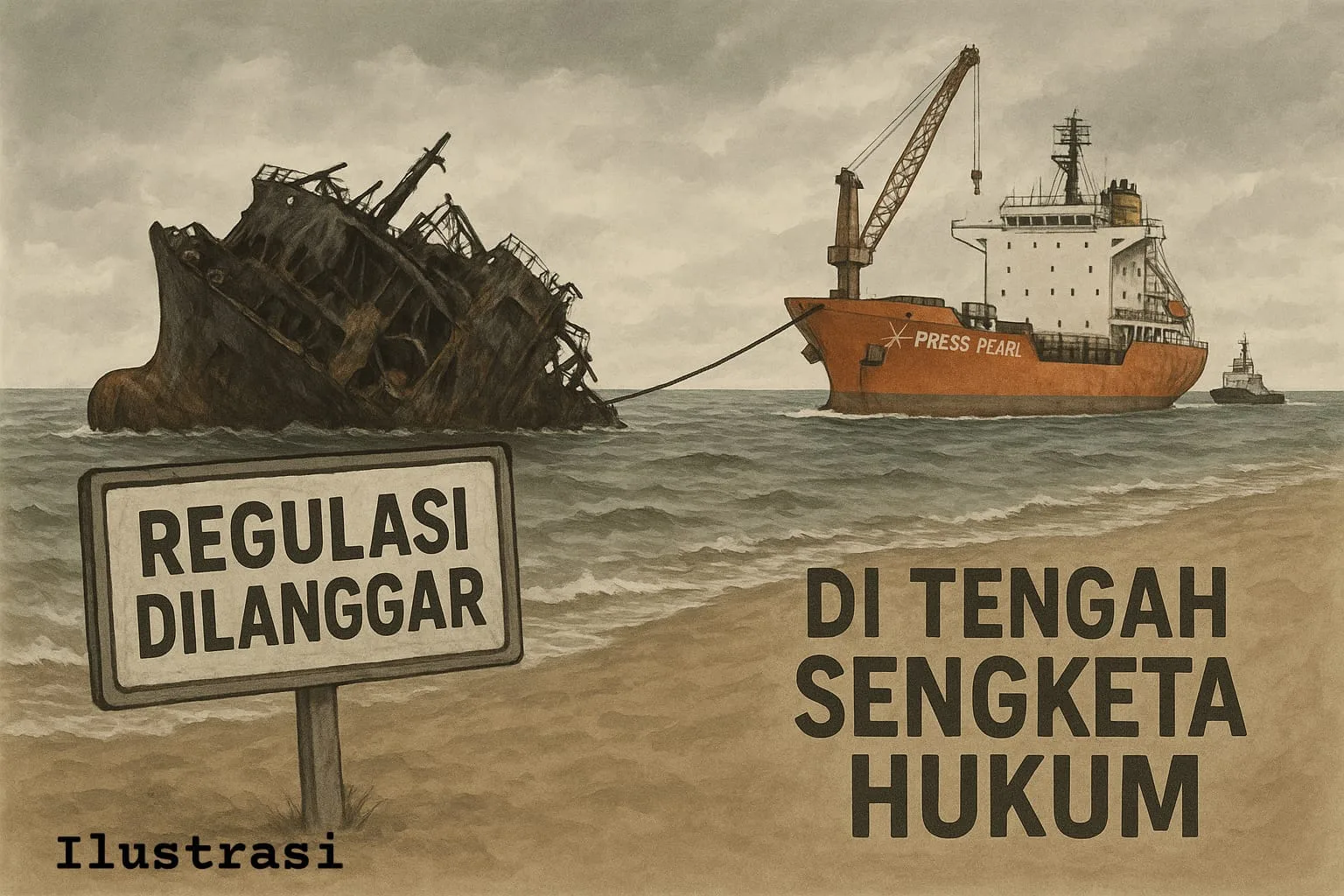 Penuh Kontroversi: Pemindahan Bangkai Kapal X Press Pearl Langgar Aturan Hukum