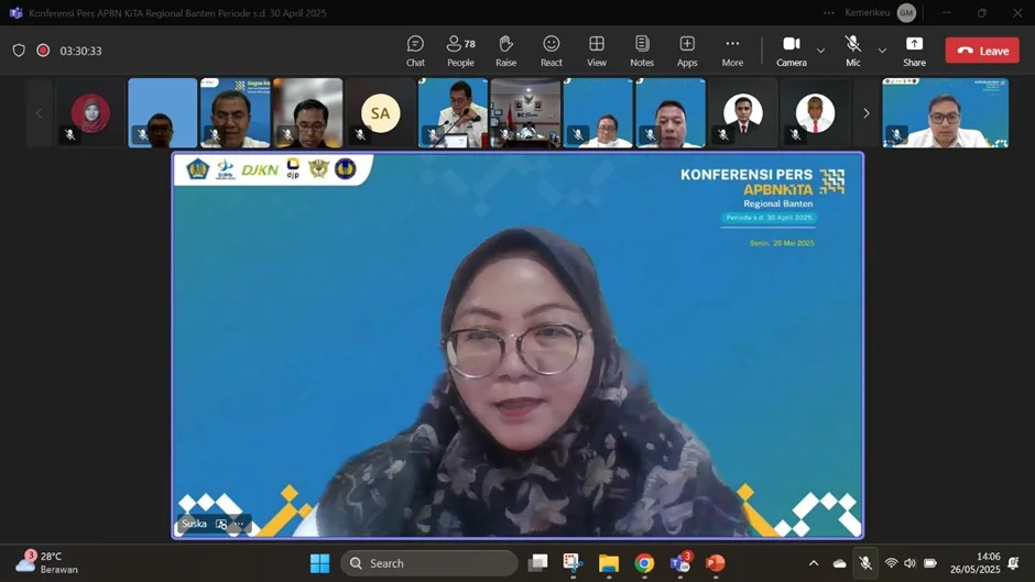 Kinerja APBN Provinsi Banten Periode s.d. 30 April 2025 Berkinerja Semakin Meningkat