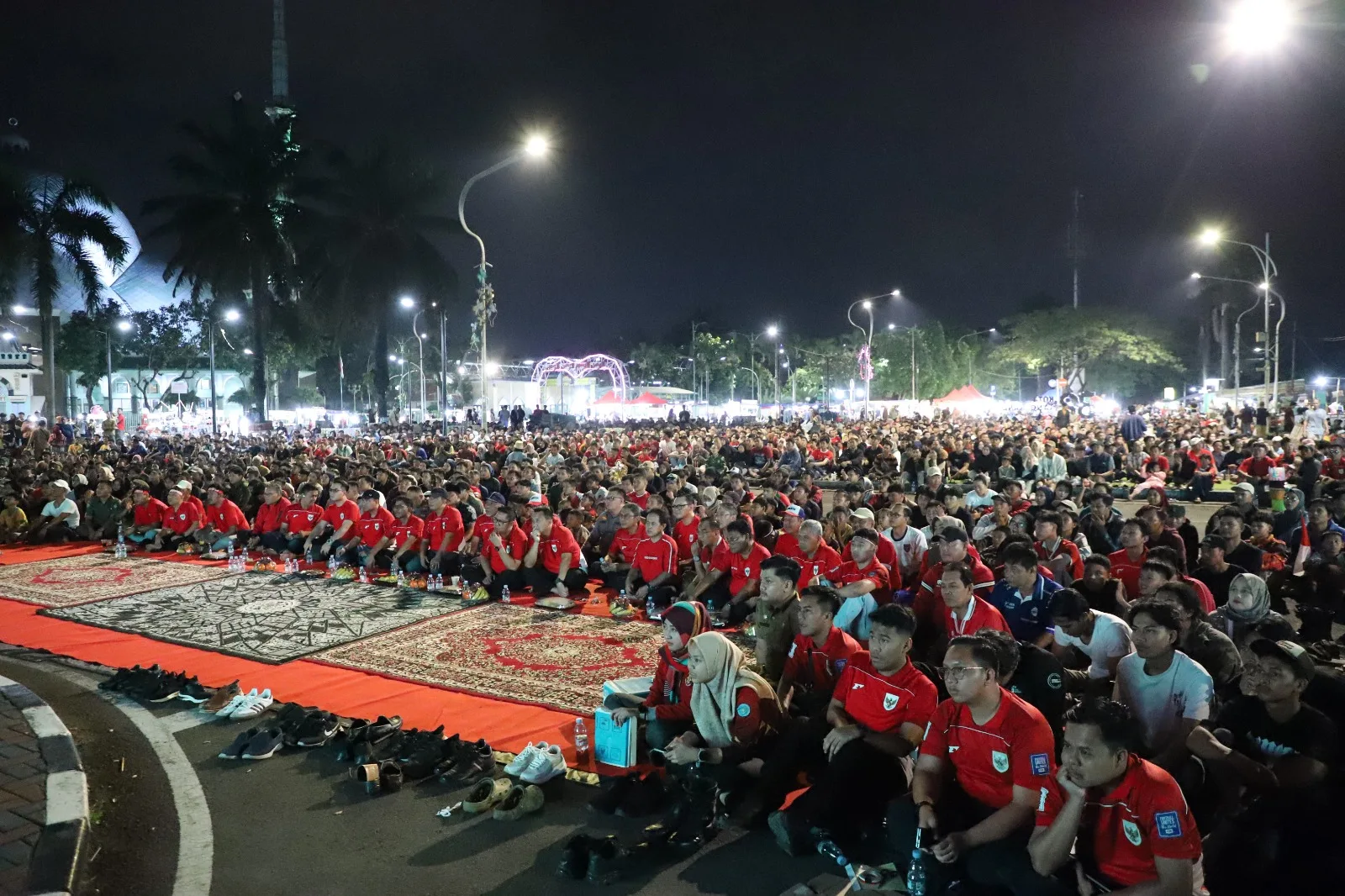 Kemeriahan Nobar Final AFF U-23 di Taman Elektrik Kota Tangerang