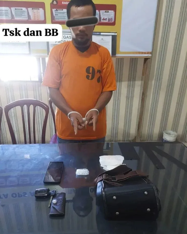 Polres Tanah Karo Tangkap Pria Bawa Sabu di Berastagi
