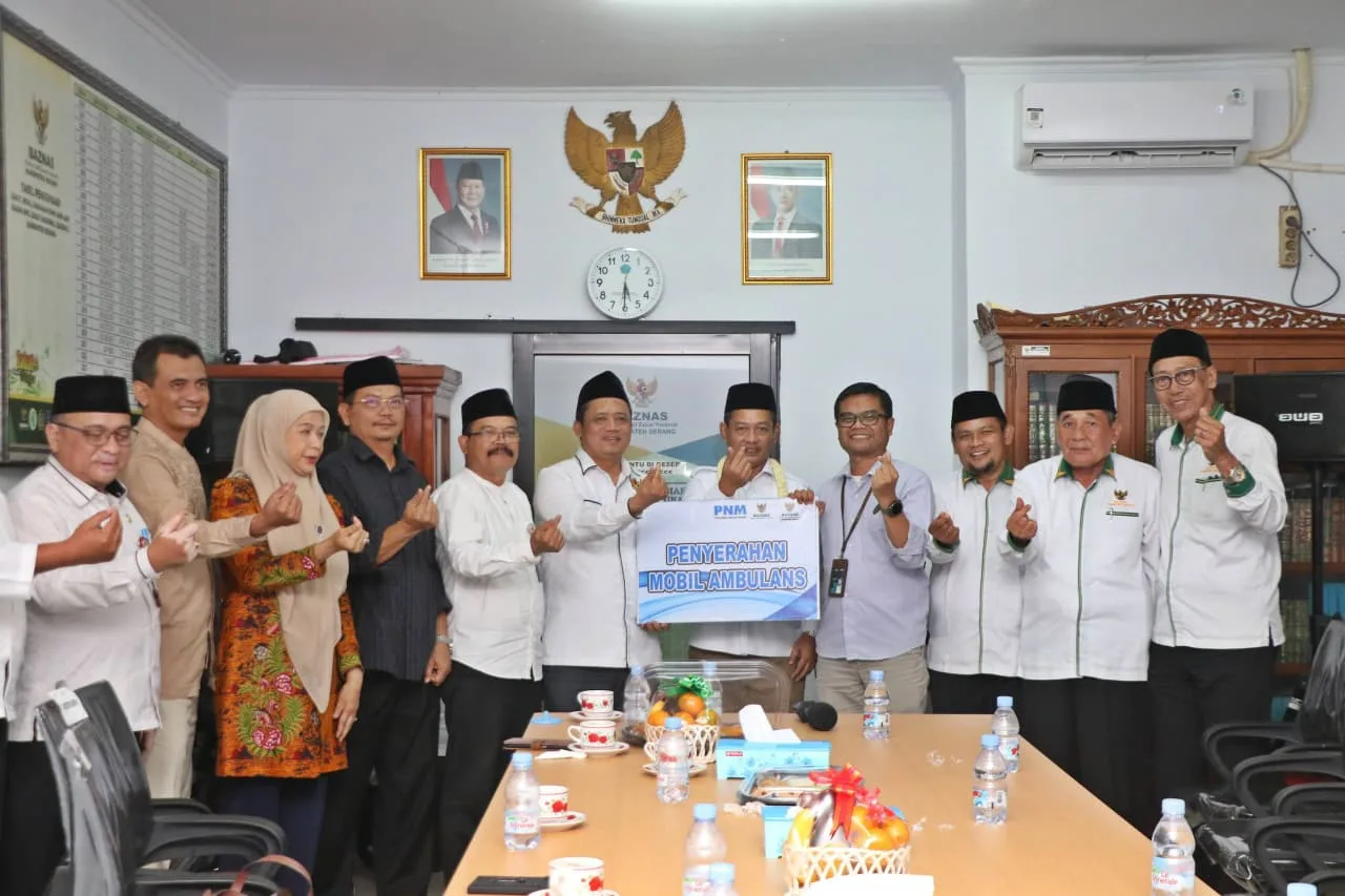 Baznas Kabupaten Serang Terima Bantuan Mobil Ambulans dari PNM