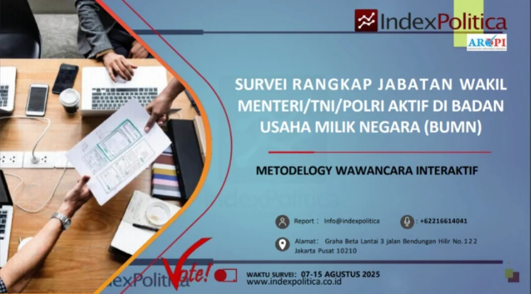 Survei : 91,5% responden menolak rangkap jabatan