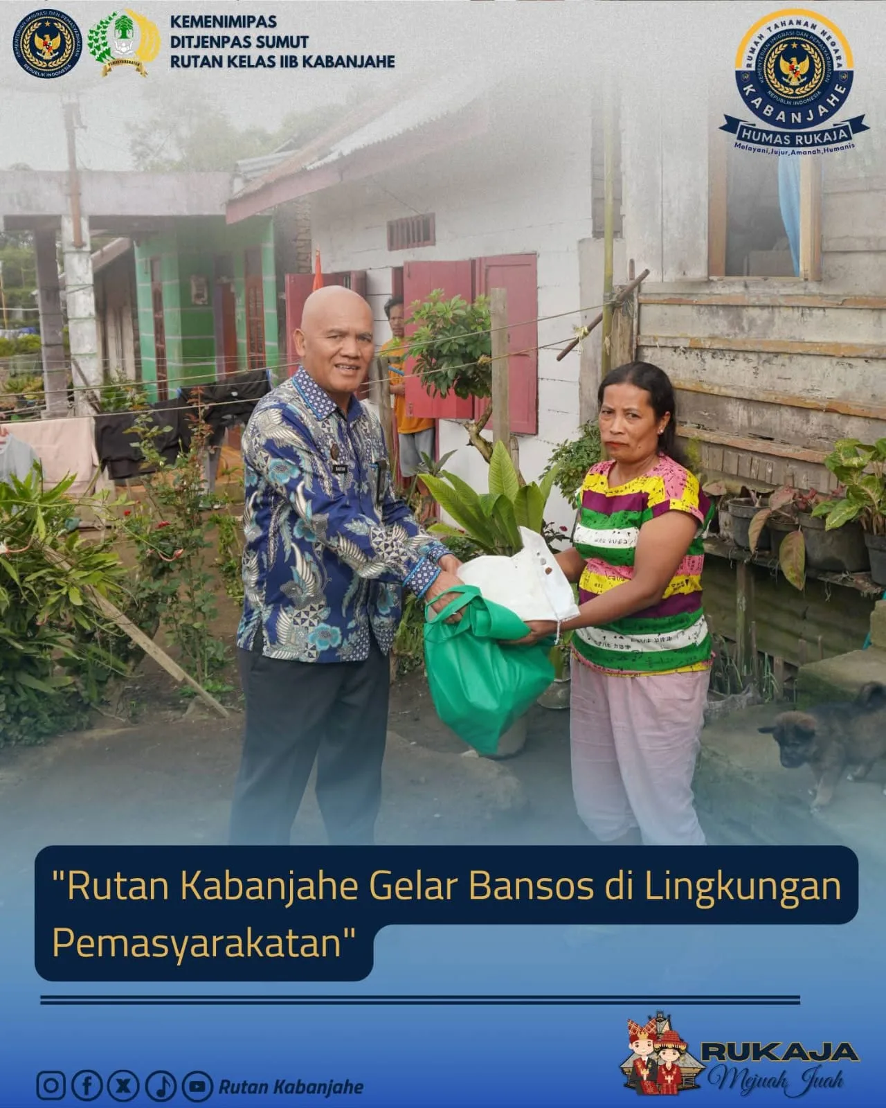 Rutan Kabanjahe Gelar Bansos di Lingkungan Pemasyarakatan