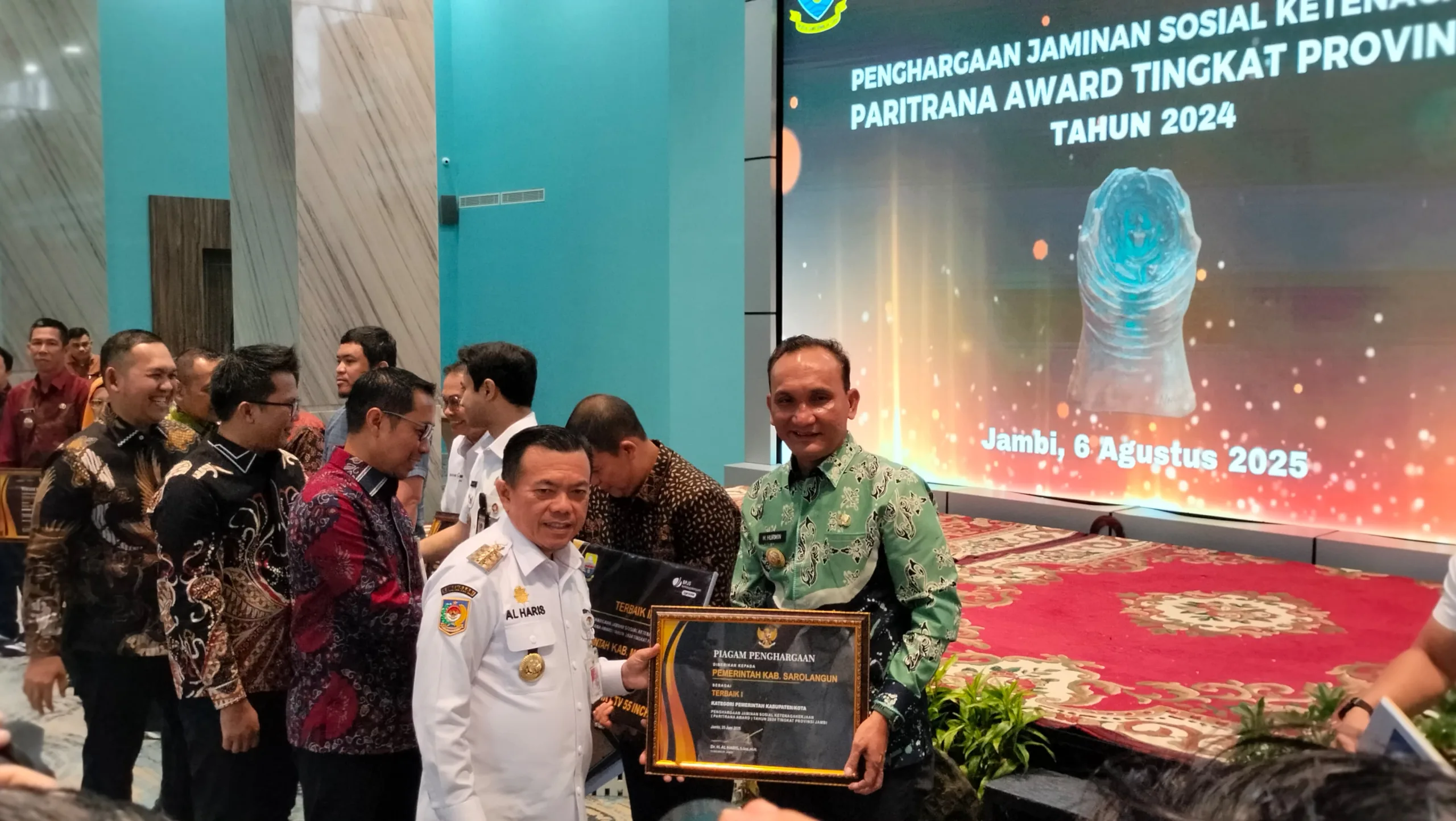 BPJS Ketenagakerjaan Anugrahkan Paritrana Award 2025 Tingkat Provinsi Jambi