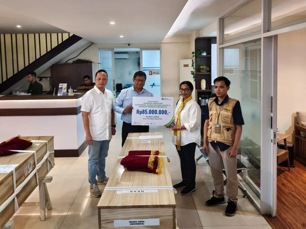 PMI Meninggal Dunia di Korea Selatan, BPJS Ketenagakerjaan Cabang Tangerang Cikokol Serahkan Santunan JKM Sebesar Rp.85 Juta