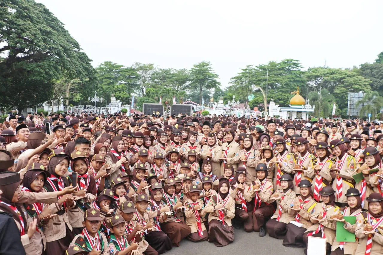 Bentuk Karakter Anak, Bupati Serang Ratu Zakiyah Kukuhkan 292 Pramuka Garuda