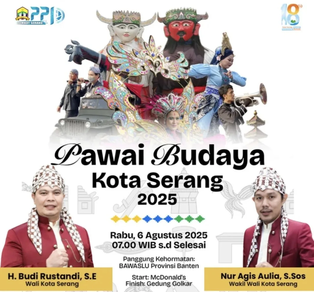 SIAP-SIAP, Pawai Budaya HUT ke-18 Kota Serang Digelar 6 Agustus 2025, Ini Rutenya