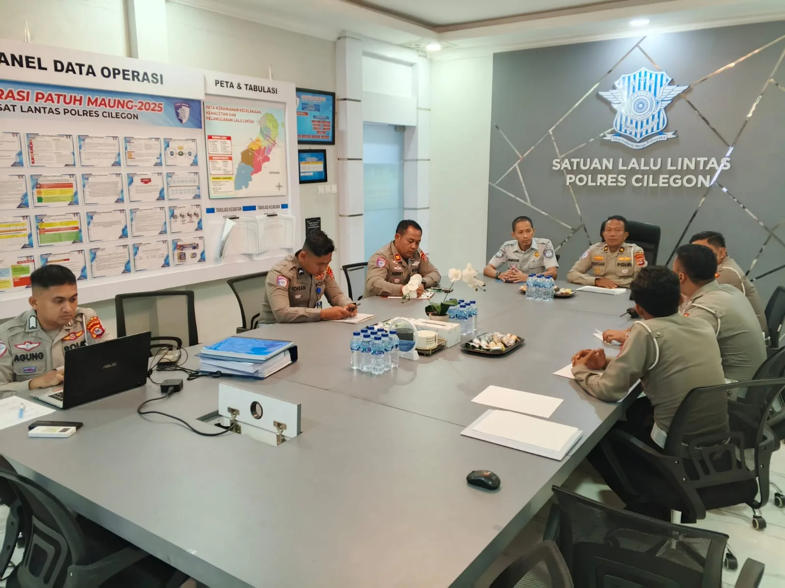 Jasa Raharja dan Polres Cilegon Hadiri Pertemuan Asistensi Penyidikan Laka Lantas Bersama Dirlantas Polda Banten