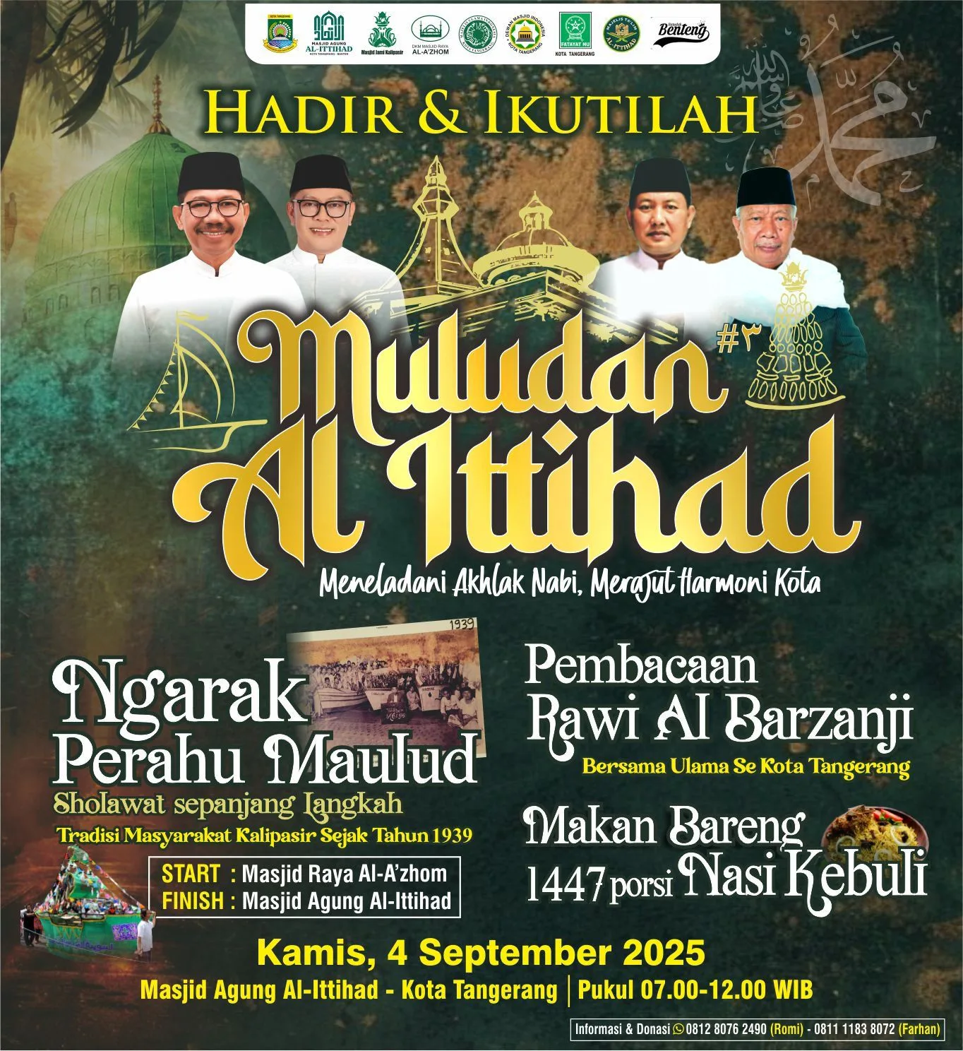 Perayaan Muludan Al-Ittihad 1447 H, Kolaborasi Tiga Masjid di Kota Tangerang