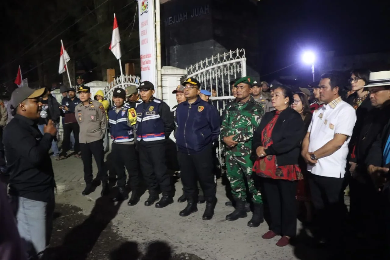 Polres Tanah Karo Dan Kodim Tanah Karo Jaga Aksi Damai, Persuasif dan Kondusif