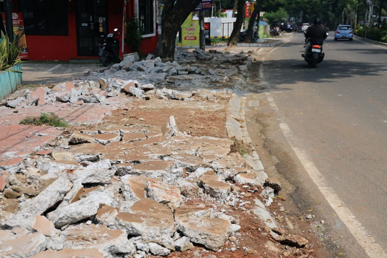 Lanjutan Revitalisasi Pedestrian Ciater Tangsel: Bakal Lebih Luas, Nyaman, Ramah Difabel dan Estetis